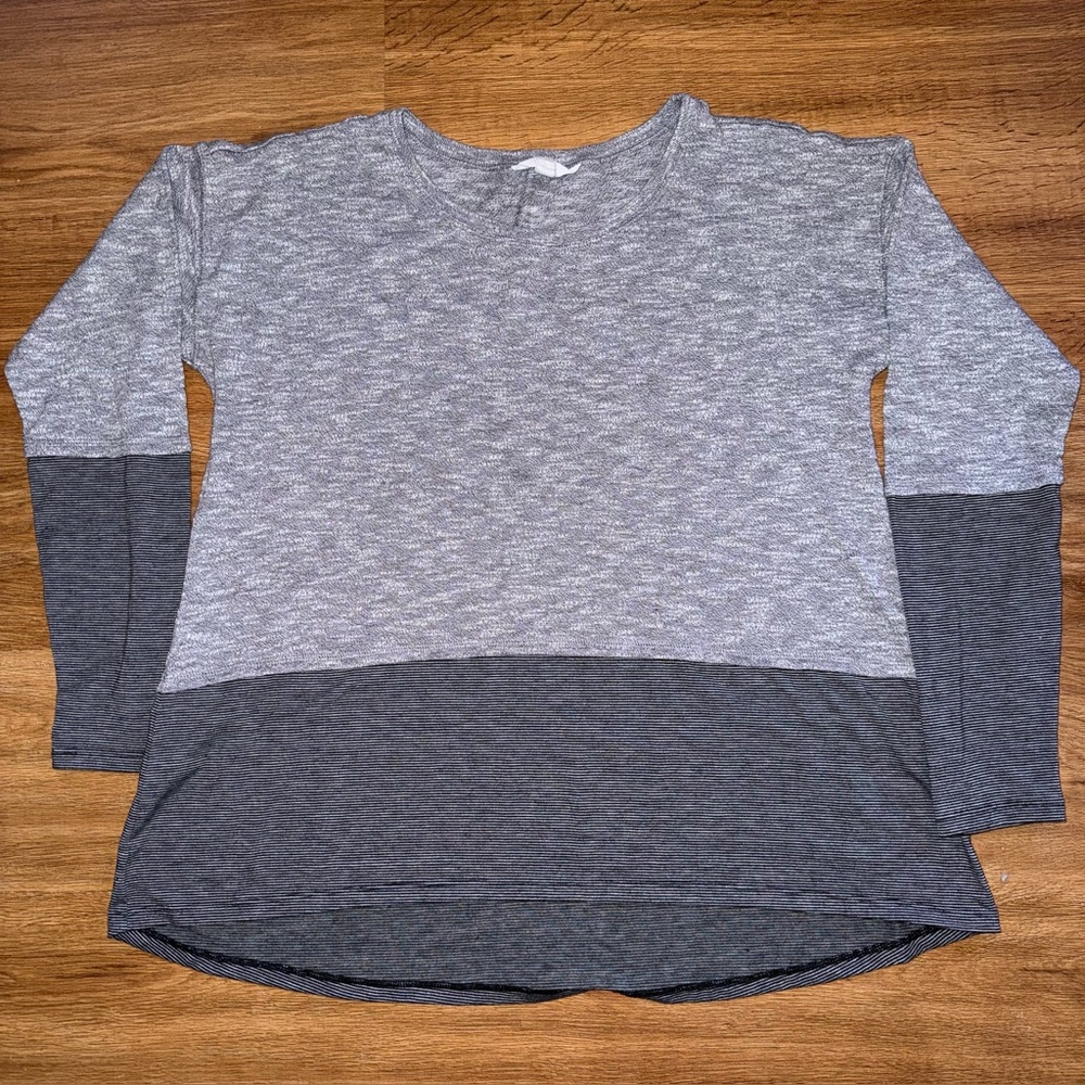 Sun & Shadow color block long sleeve XL